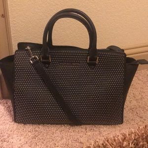 Michael Kors Black studded Selma Handbag